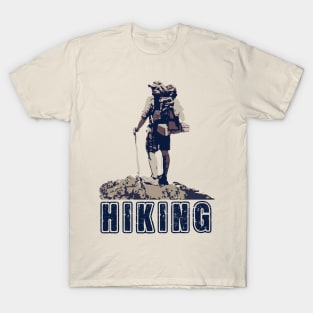 Hiking backpack retro travel gear T-Shirt